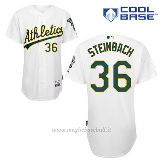 Maglia Baseball Uomo Oakland Athletics Terry Steinbach 36 Bianco 1ªCool Base